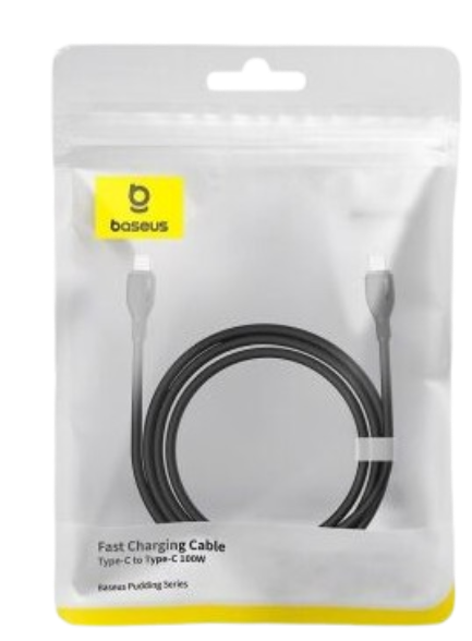 Кабель Baseus Pudding Series Fast Charging Cable Type-C to Type-C 100W 1.2m (P10355702111-00) Black